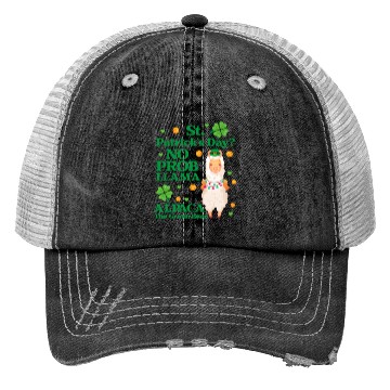 Discover St. Patrick's Day? No Prob Llama Alpaca Green Beer Trucker Hats