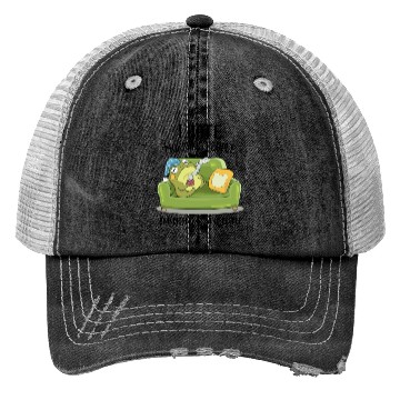 Discover Toad Frog Drinking Coffee I Hate Morning People Trucker Hats