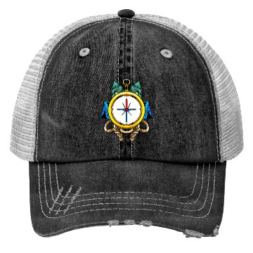 Discover Compass Camp Campsite Camper Camping Trucker Hats