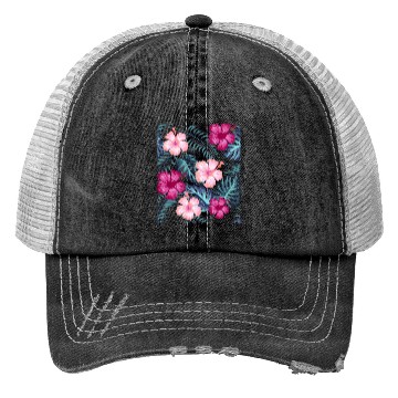 Discover Tropical Leaves Trucker Hats