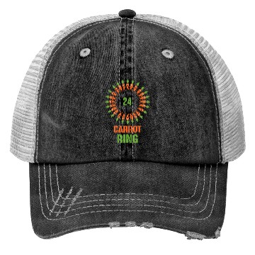 Discover 24 Carrot Ring Original and Clever vegetable pun Trucker Hats