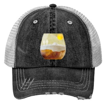 Discover Beach Coffee Trucker Hats