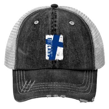 Discover Finland flag Trucker Hats