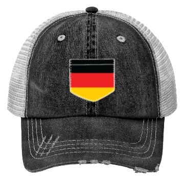 Discover germany flag in a shape of a pocket Trucker Hats