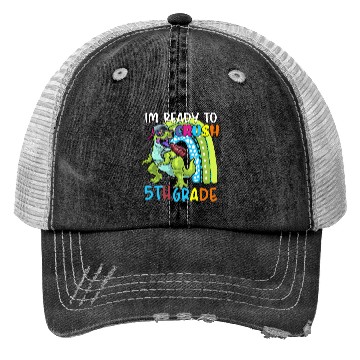 Discover Im Ready To Crush 5th Grade T Rex Dinosaur Trucker Hats