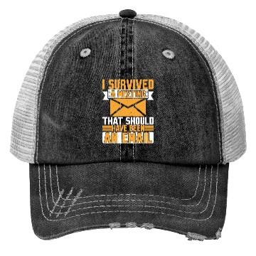 Discover I Survived Another Meeting 8 Trucker Hats