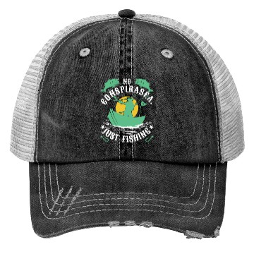 Discover Conspiracy Pirate Trucker Hats
