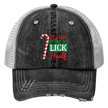 Discover It'S Not Going To Lick Itself Candy Cane Trucker Hats