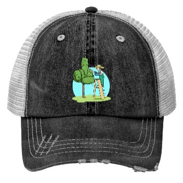 Discover Garden Gardener Cut Hedge Middle Finger Gardening Trucker Hats