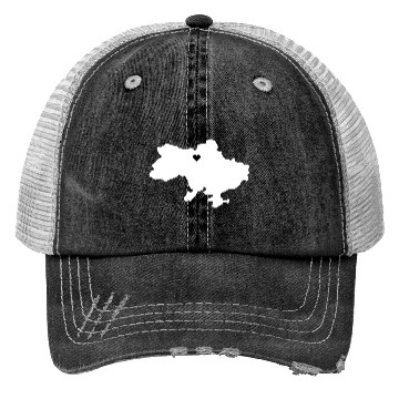 Discover Ukraine Heart Outline Contour Trucker Hats