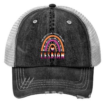 Discover Lesbian Pride Rainbow Trucker Hats