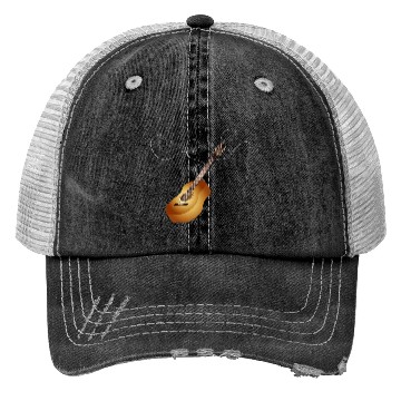 Discover 3D acoustic guitar with loose guitar strings Trucker Hats