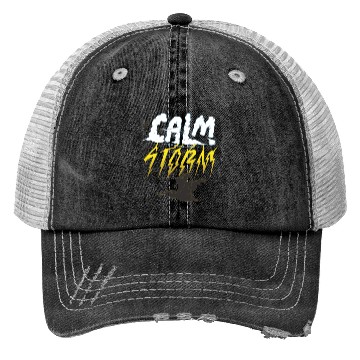 Discover Calm Before the Storm Stickers Trucker Hats