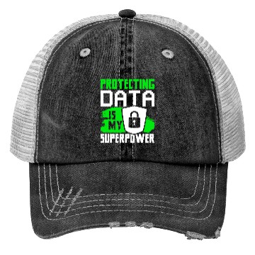 Discover Cyber Security Data Protection Trucker Hats