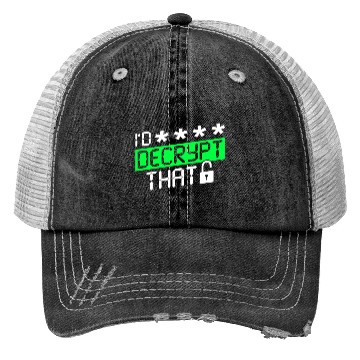 Discover Cyber Security Hacker Decryption Trucker Hats