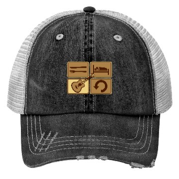 Discover Daily Repeat Guitar Play Trucker Hats