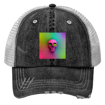 Discover budsack neon neon mexican holiday skull day Trucker Hats
