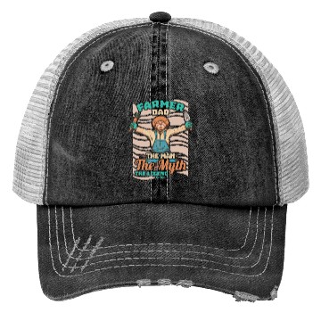 Discover Farmer Dad The Man The Myth The Legend Trucker Hats