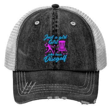 Discover Girl Who Loves Disc Golf Vintage Ultimate Frisbee Trucker Hats