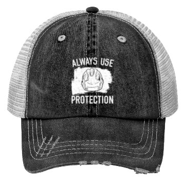 Discover Always Use Protection Job Construction Worker Trucker Hats