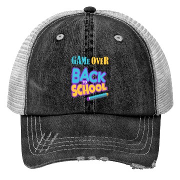 Discover Game Over Back To School Trucker Hats