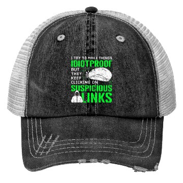 Discover Cyber Security Suspicious Links Phishing Trucker Hats