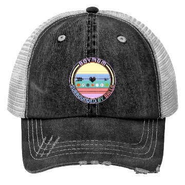 Discover Boy Mom Trucker Hats, Surrounded By Balls Mother's Day