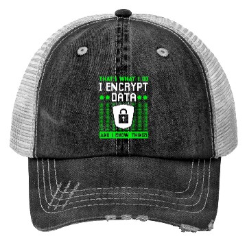 Discover Cyber Security Expert Encryption Trucker Hats