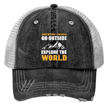 Discover Explore the World Courageous Person Gift Trucker Hats