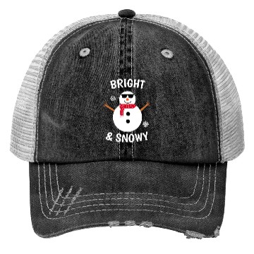 Discover Bright and snowy winter snowman Trucker Hats