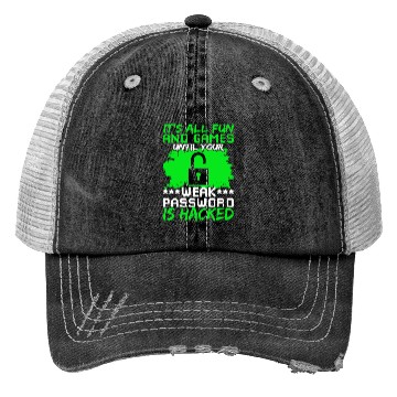 Discover Ethical Hacker Password Cyber Security Trucker Hats