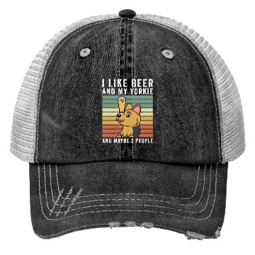 Discover I Like Beer And My Yorkshire Terrier Trucker Hats
