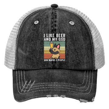 Discover I Like Beer And My German Shepherd Trucker Hats