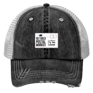Discover Retired Postal Worker Retirement Mailman Postman Trucker Hats