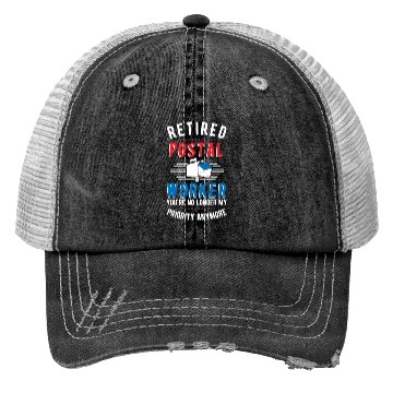Discover Retired Postal Worker Retirement Mailman Postman Trucker Hats