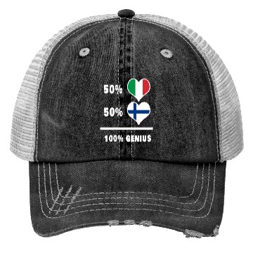 Discover Italy and Finland genius / gift Trucker Hats