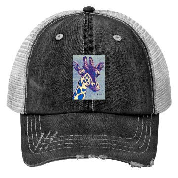 Discover Blue Giraffe Trucker Hats