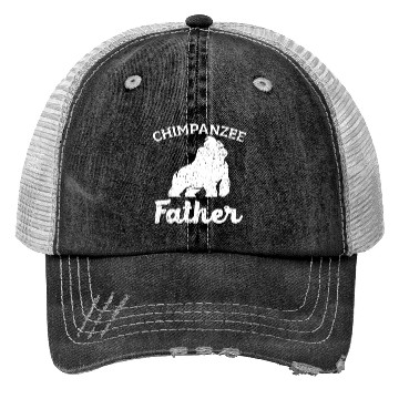 Discover Chimpanzee Father Monkey Wildlife Animal Zookeeper Trucker Hats