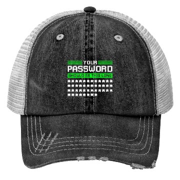 Discover Funny Cyber Security Password Trucker Hats