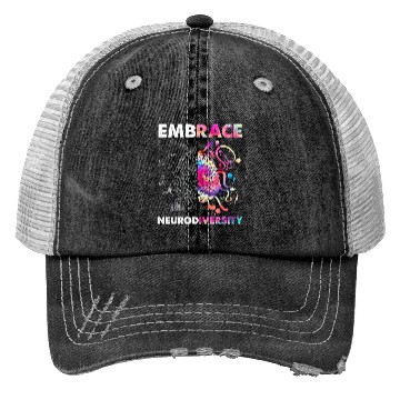 Discover Embrace Neurodiversity Autism Awareness Trucker Hats
