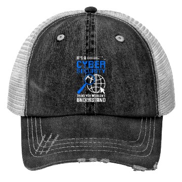 Discover Cyber Security Funny Ethical Hacker Trucker Hats