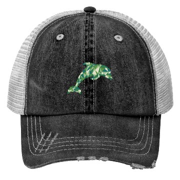 Discover the dolphin green Trucker Hats
