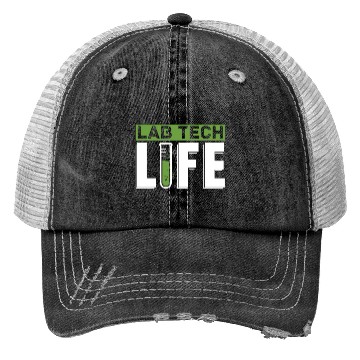 Discover Lab Tech Life Laboratory Technician Science Trucker Hats
