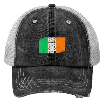 Discover Dirt Biker Irish flag motocross Trucker Hats