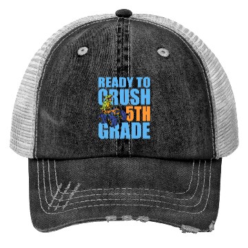 Discover I'm Ready To Crush 5th Grade T Rex Back To School Trucker Hats