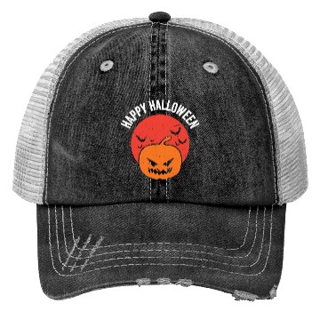 Discover Halloween Trick Or Treat Pumpkin Happy Halloween Trucker Hats