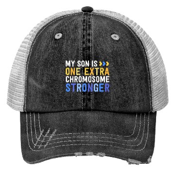 Discover Family Down Syndrome Awareness My Son One Extra Trucker Hats