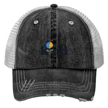 Discover Be Kind Yellow Blue Sunflower World Down Syndrome Trucker Hats