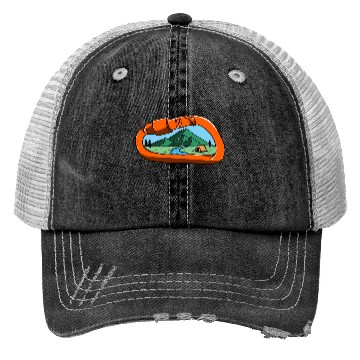 Discover Climb adventure art Trucker Hats