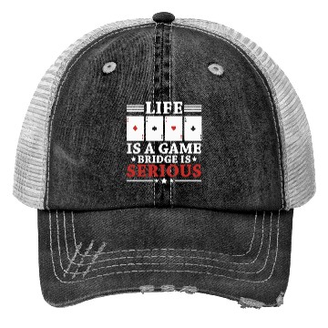 Discover Gambling Cards Poker Face Regulars' Table Trucker Hats